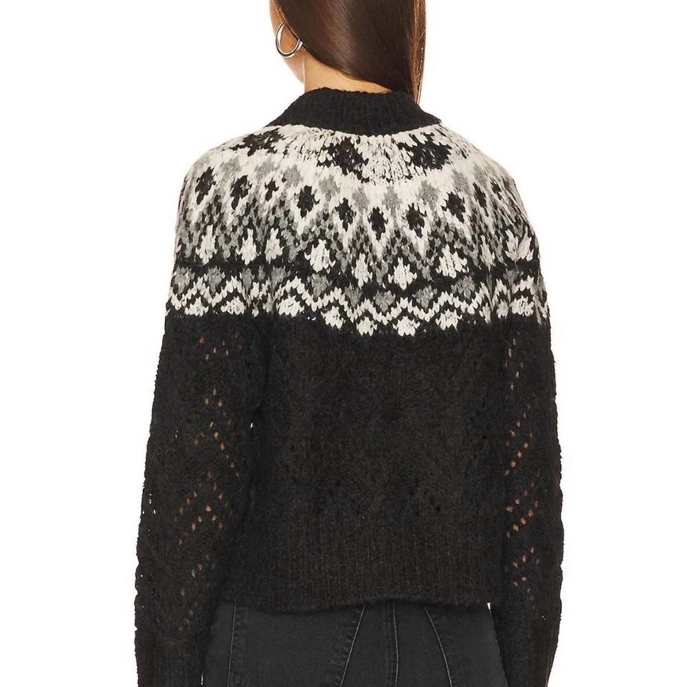 Veronica Beard Black and White Cowl Sweater - Picture 2 of 2